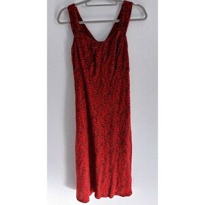 Vintage Midi Dress Womens 6 Black Red Sweetheart Romantic 90s Cocktail Party